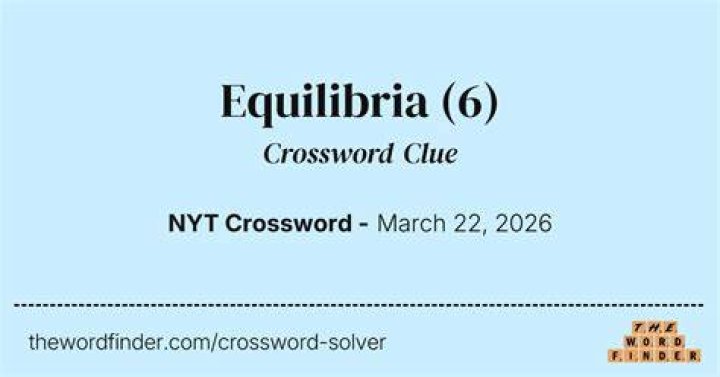 6 letters Equilibria Eugene Sheffer Crossword Clue Answer