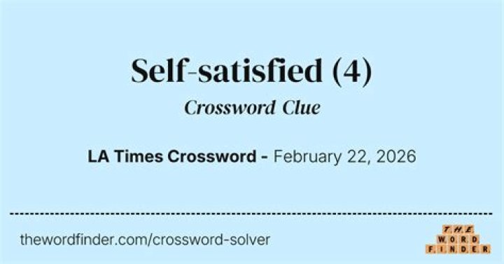 Be extremely self-satisfied Crossword Clue LA Times Answer
