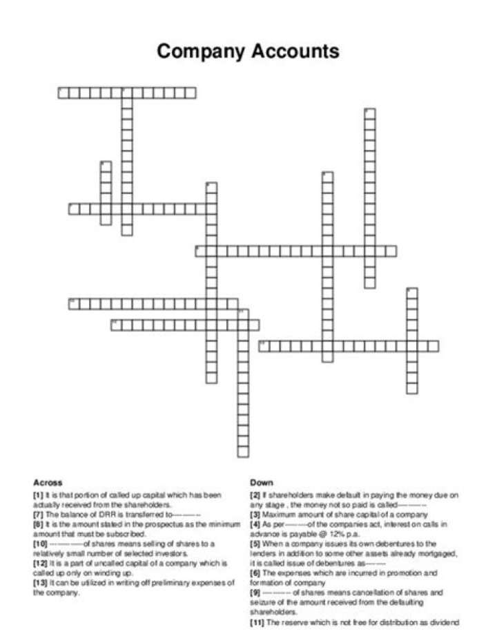 Big company, to investors Crossword Clue Newsday - News
