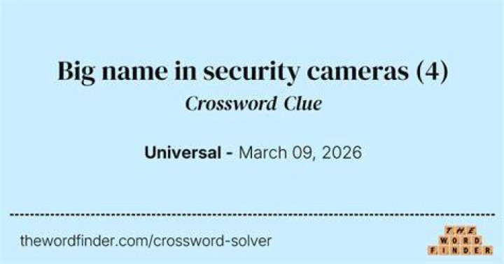 Big name in cameras Crossword Clue LA Times - News
