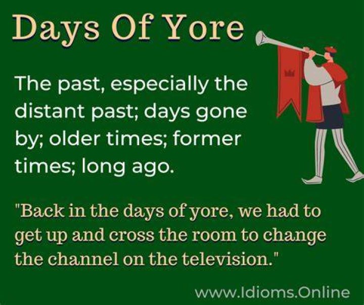 Days of yore (anagram of del)