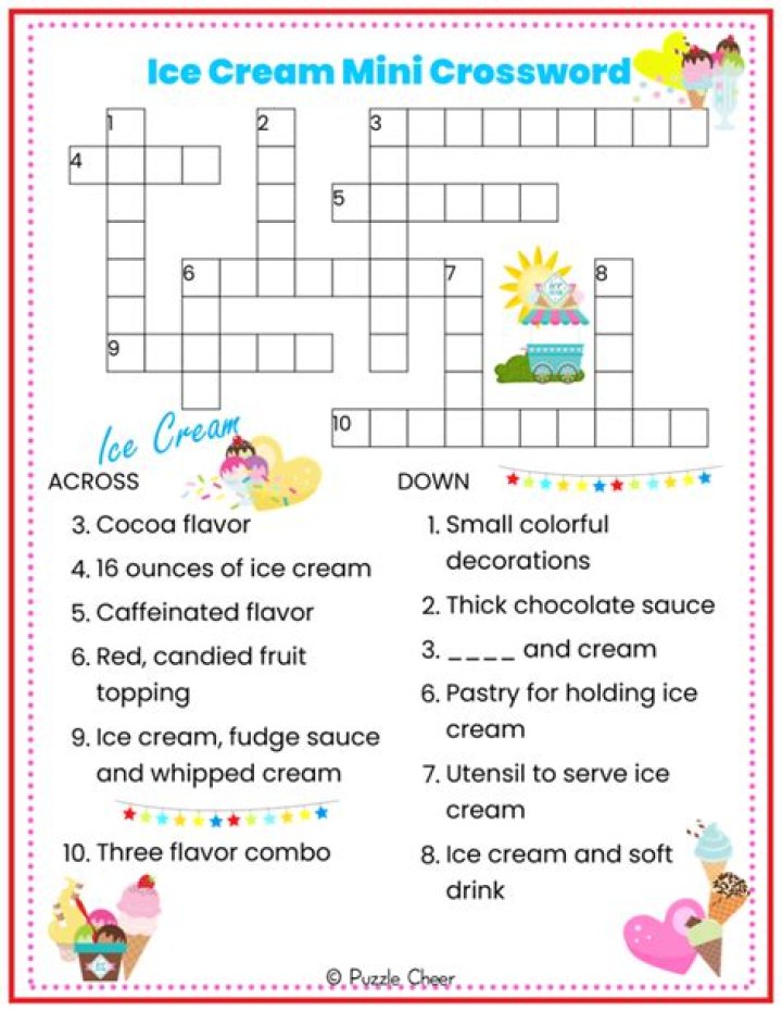 Drippy ice cream order Crossword Clue Universal - News