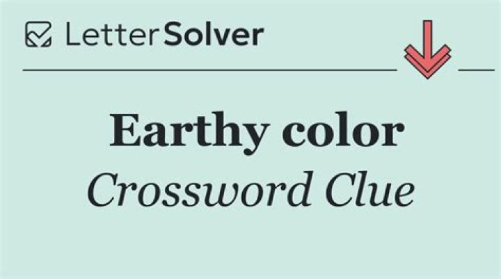 Earthy color Crossword Clue Thomas Joseph 1 Answer with 5 letters - News