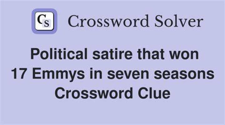 Emmy-winning political satire Wall Street Crossword Clue