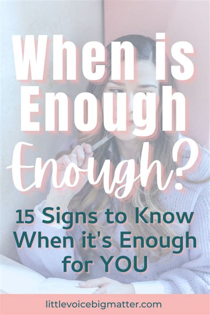 Enough is enough!