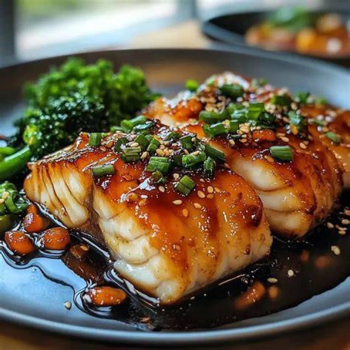 Fish often glazed with a sweet soy sauce