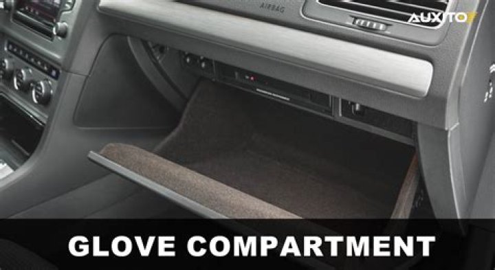 Folded item in a glove compartment: 2 wds.