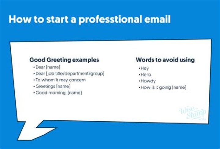 How do you start off a professional email?