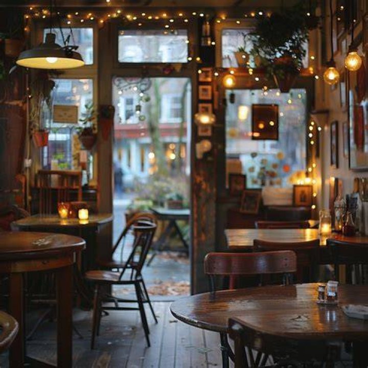 Kissing in a cafe e.g.: Abbr.