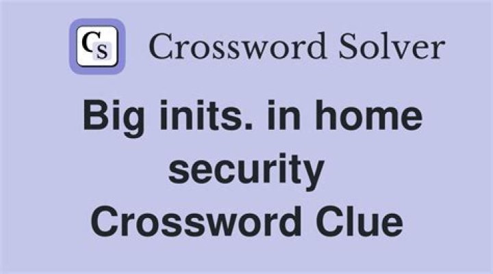 LA Times Big letters in home security Crossword Clue Answers with 3 letters