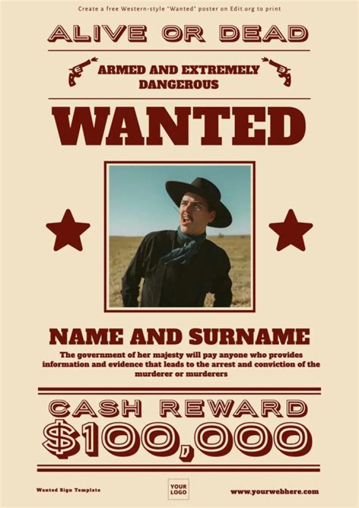 Letters preceding an alias on a wanted poster