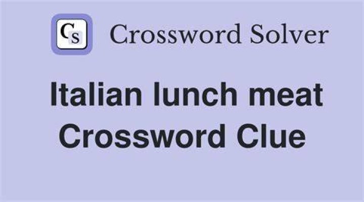 Lunch meat holder Crossword Clue LA Times