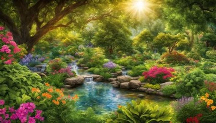 Man in a biblical garden