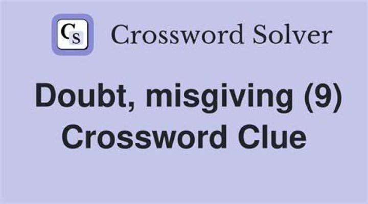 Misgiving, doubt Crossword Clue Puzzle Page