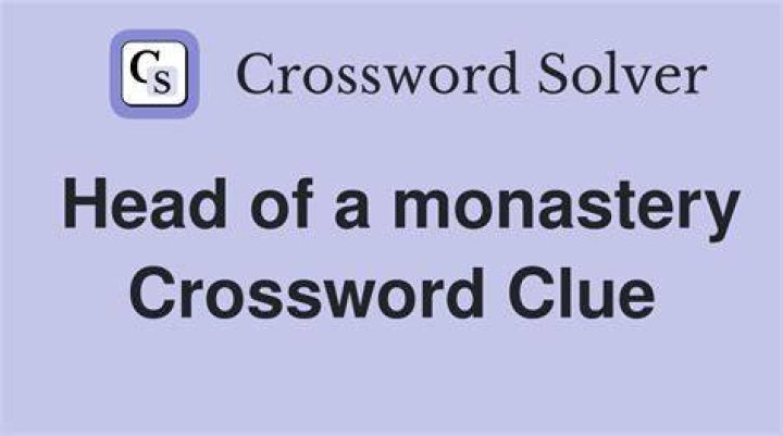 Monastery head Crossword Clue