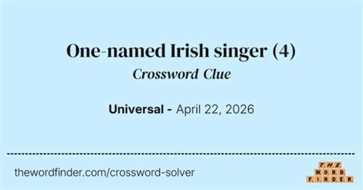 One-named Irish singer