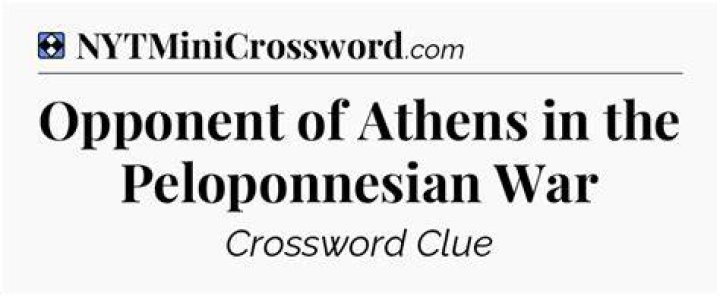 One side in the Peloponnesian War Crossword Clue NYT