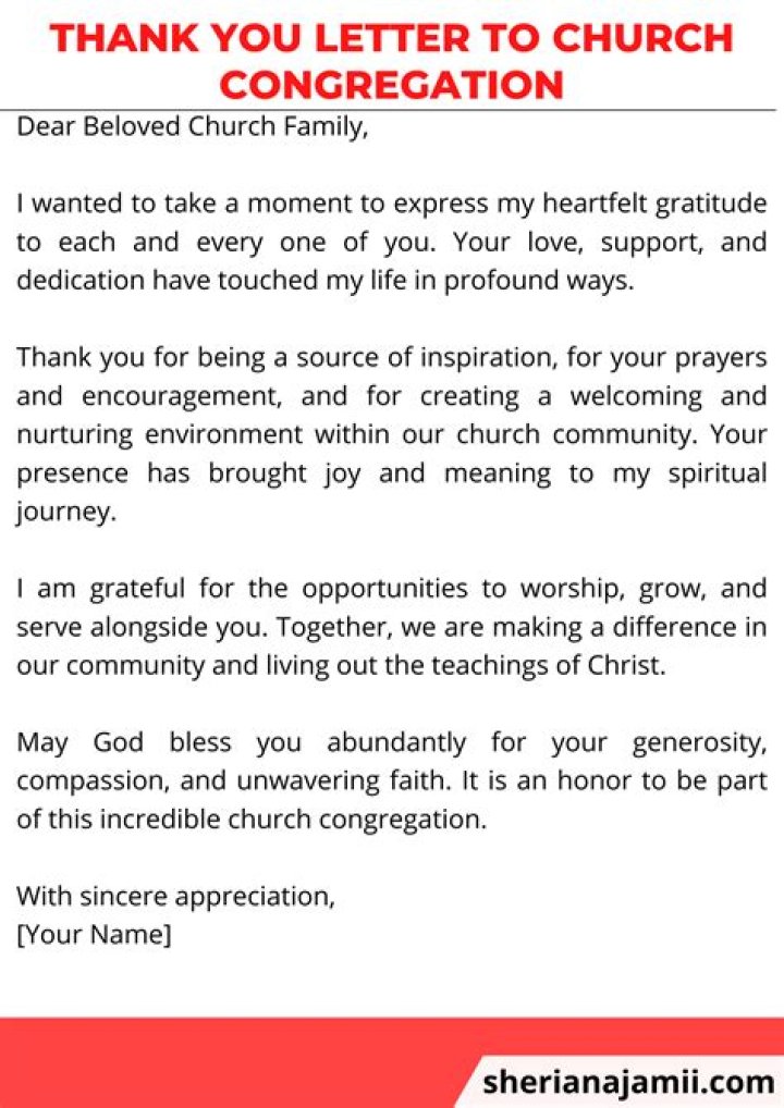 Response from the congregation