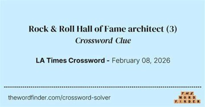 Rock & Roll Hall of Fame architect Crossword Clue LA Times Answer