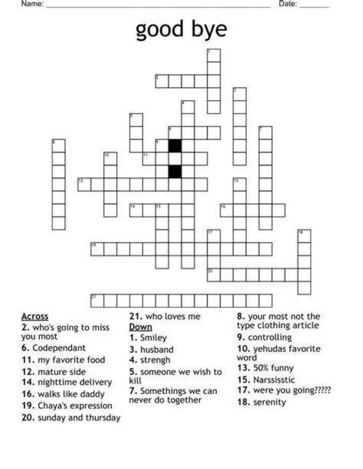 Said, as a goodbye Crossword Clue Daily Themed Answer - News