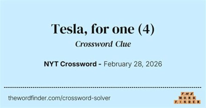 Tesla, for one Crossword Clue NYT - News