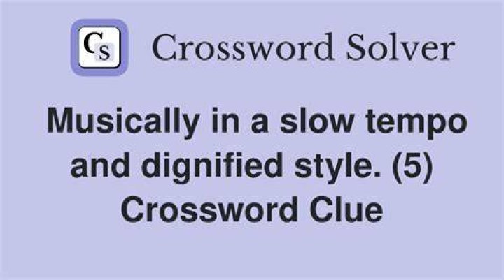 Thomas Joseph Slow tempo 5 letters Crossword Clue Answers