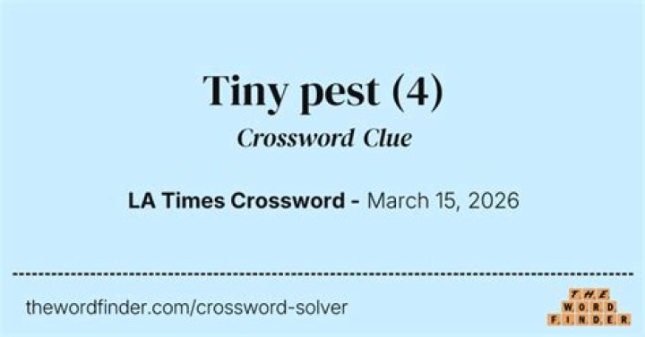 Tiny winged pest Crossword Clue NYT - News