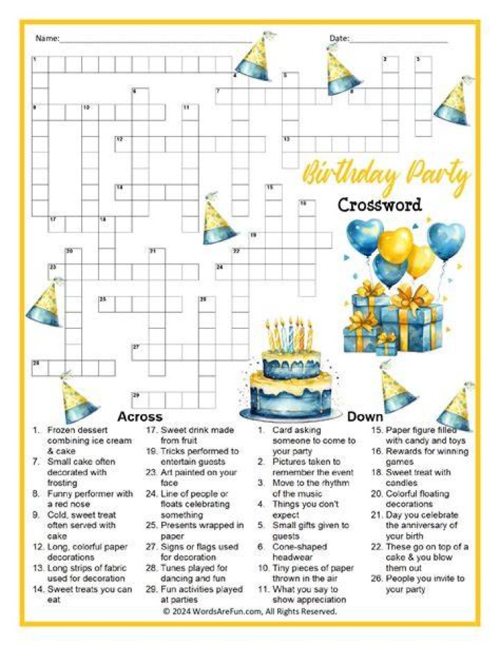 Toddler&rsquo;s birthday gift, maybe Crossword Clue Daily Themed 3 letters Answer - News