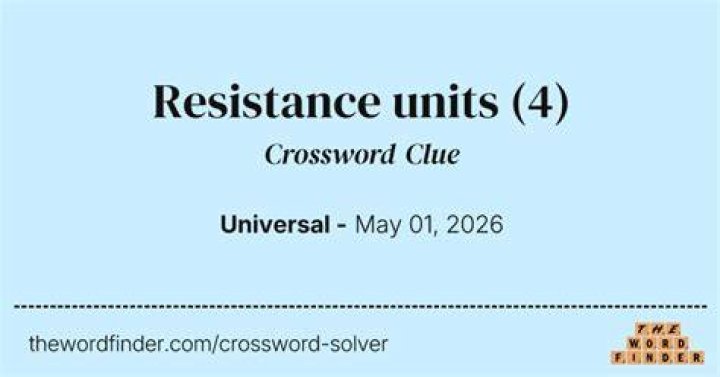 Units of resistance Crossword Clue 