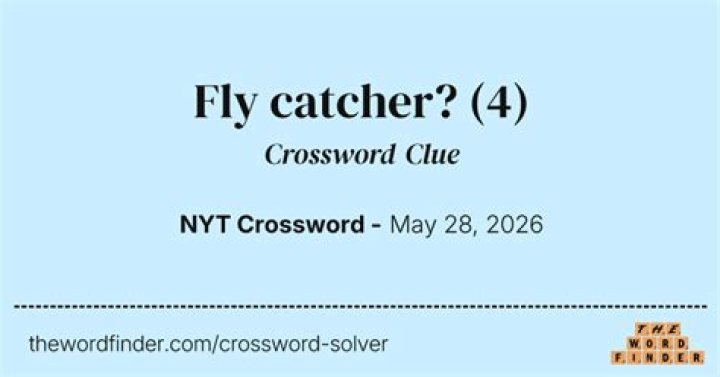 Warty fly-catcher Crossword Clue