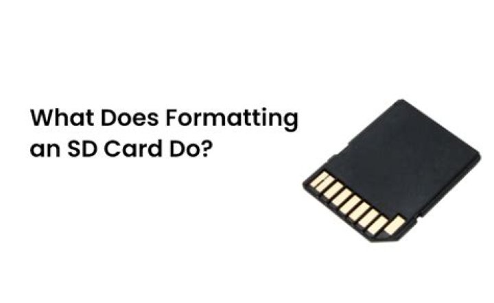 What does formatting an SD card do?