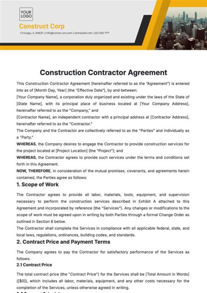 What is a contract work assignment?
