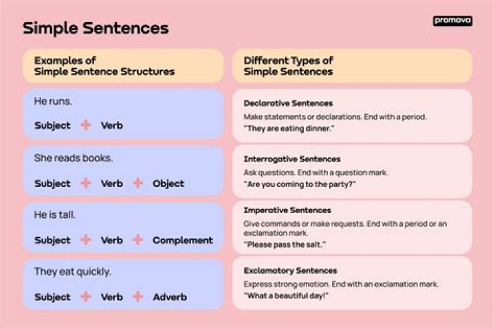 What is example of simple sentence?